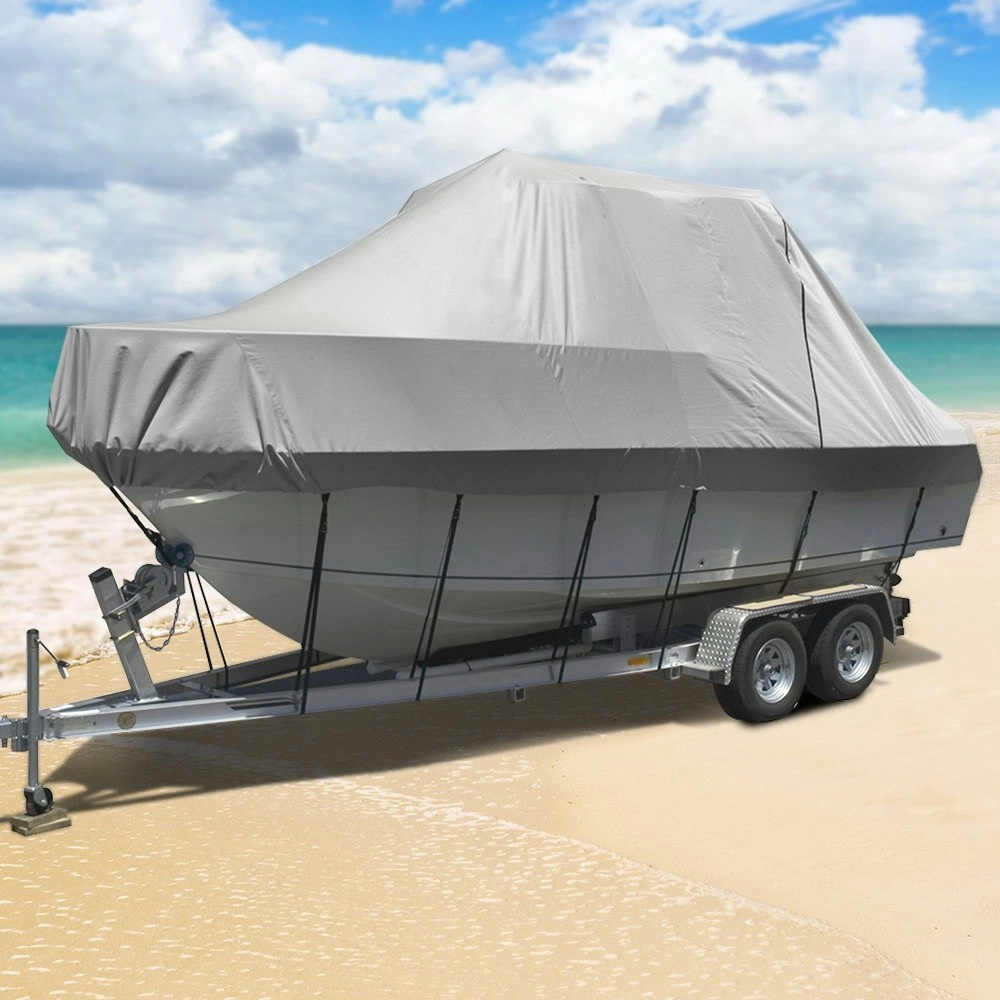 Seamanship Boat Cover 21-23ft Trailerable Jumbo Marine 600D Heavy Duty Grey