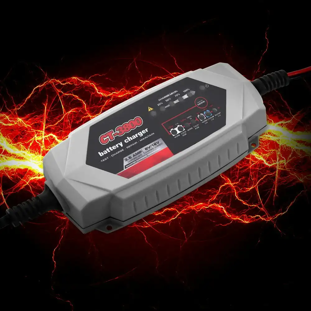 12V Automatic Car Battery Charger 6V 3.5Amp Vehicle Truck Chargers AGM