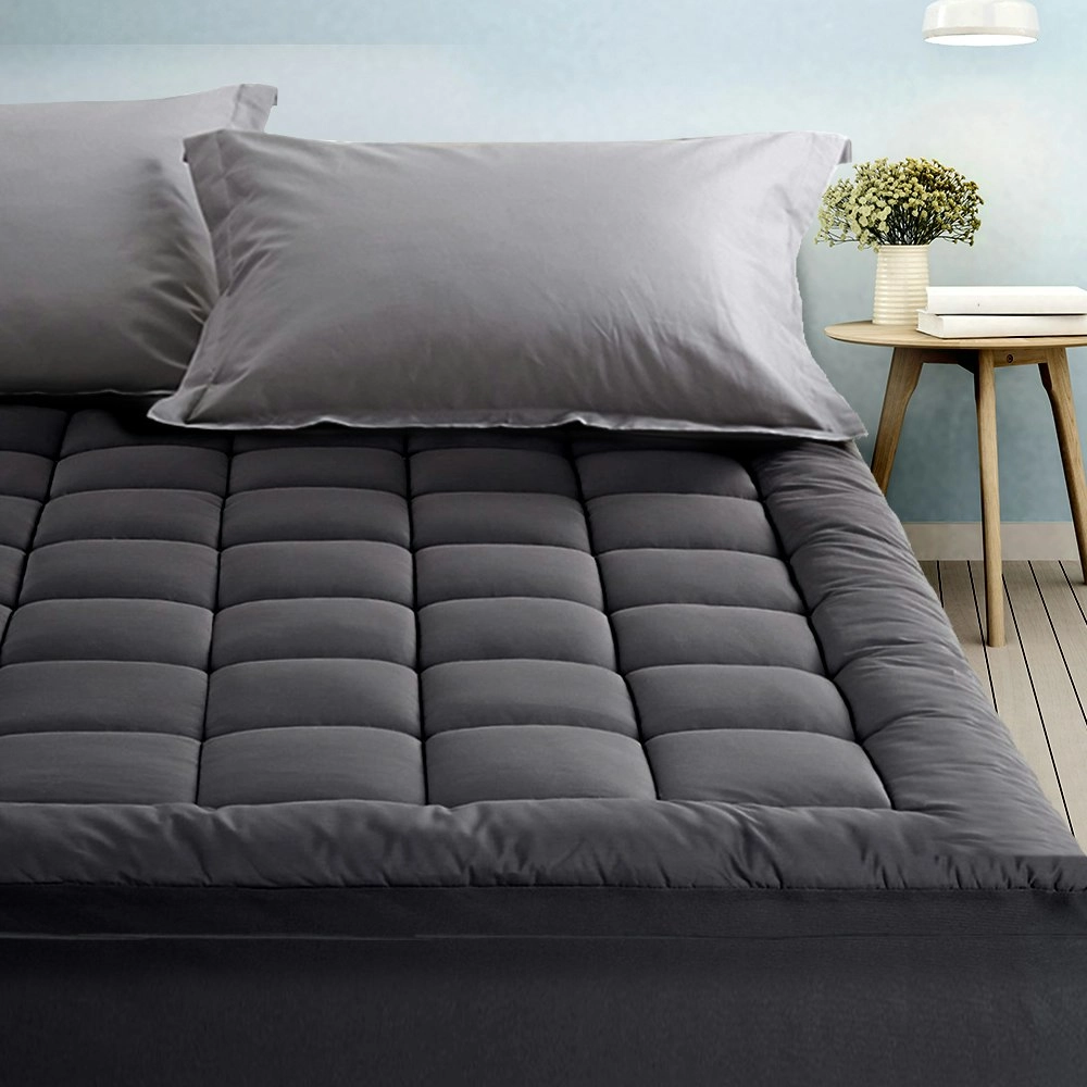 Giselle Bedding Mattress Topper Pillowtop Bamboo Charcoal Double