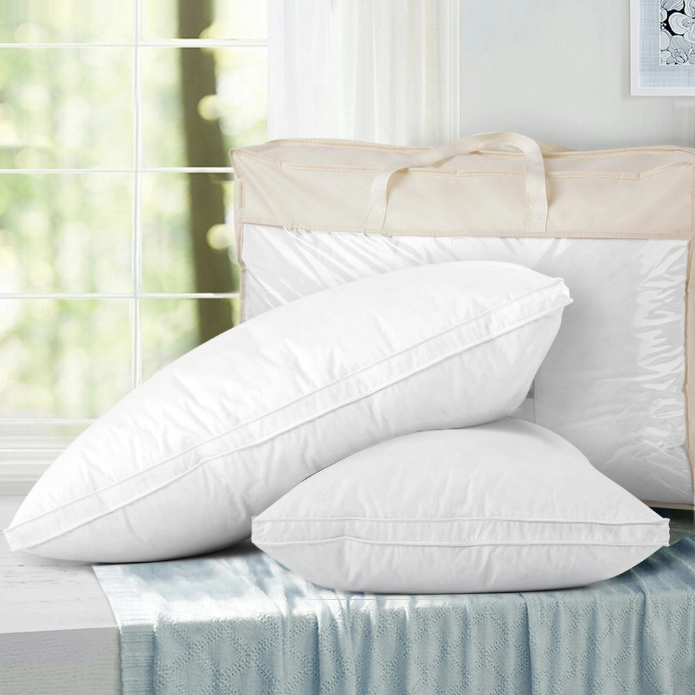 Giselle Bedding Duck Feather Down Pillow Luxury Twin Pack