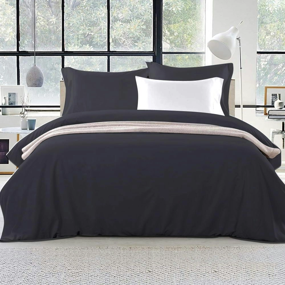 Giselle Bedding Quilt Cover Set Classic Black King