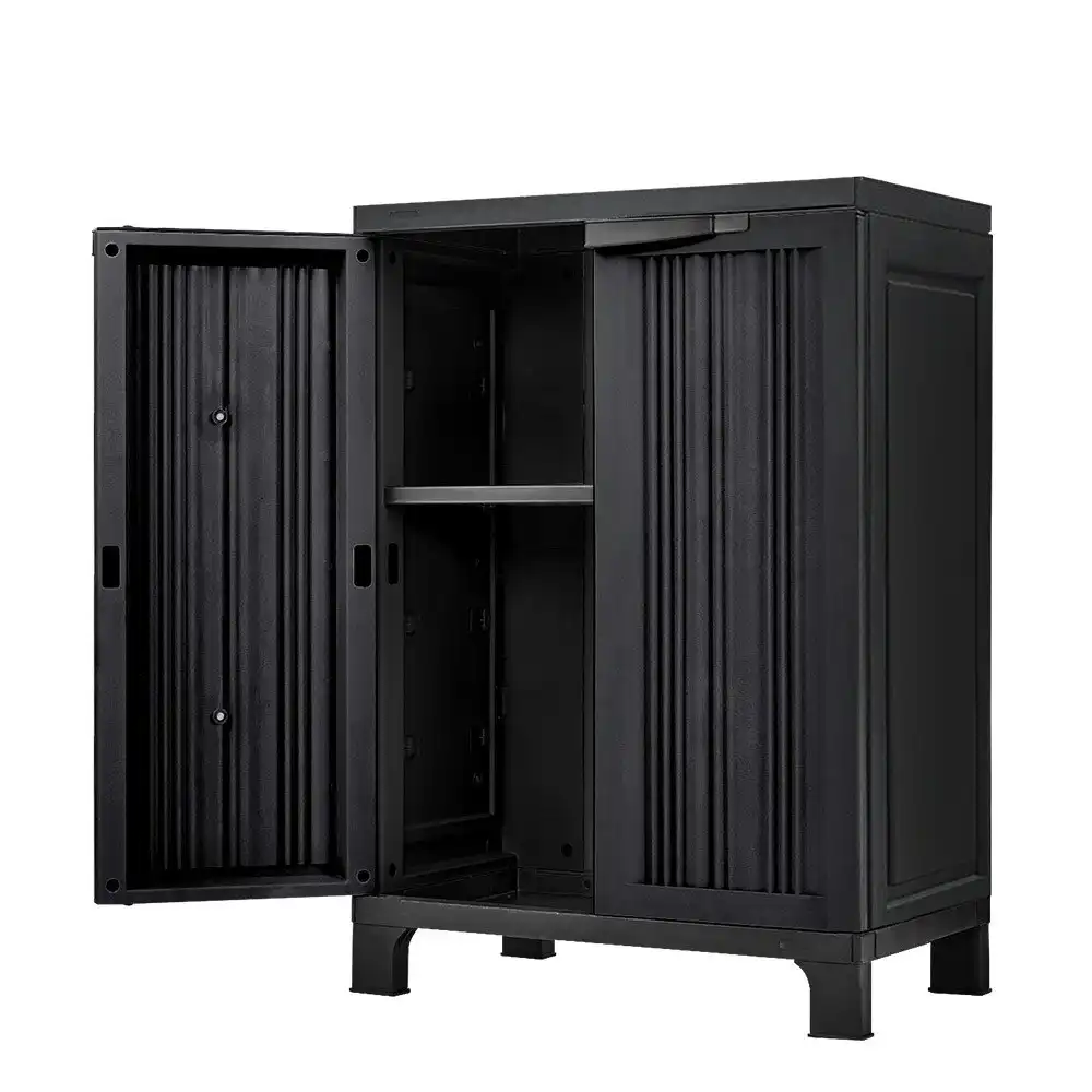 Groverdi Outdoor Storage Cabinet Box Backyard Patio Sheds Lockable Garage Adjustable Tools Organiser