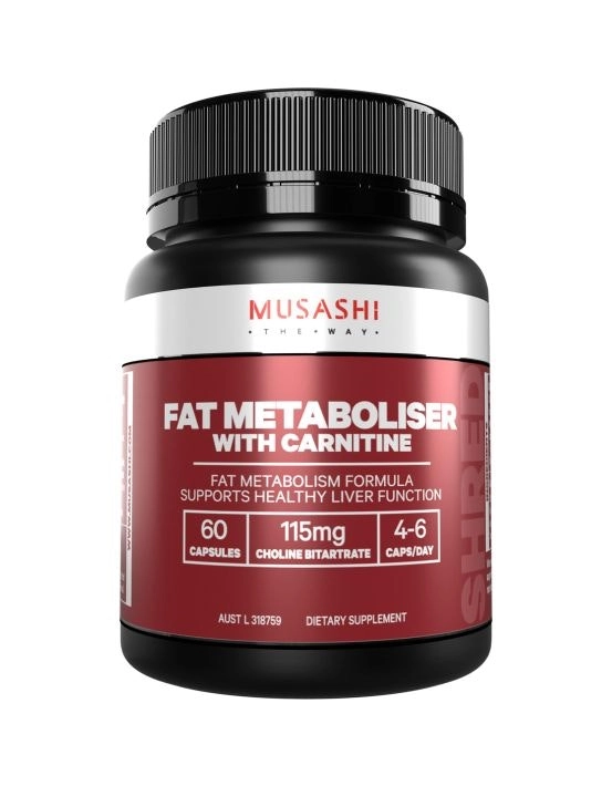 Musashi Fat Metaboliser with Carnitine 60 Capsules