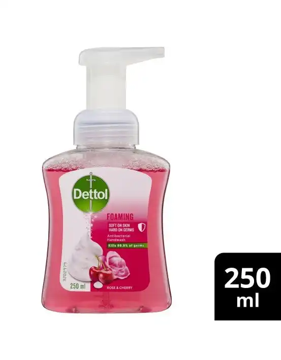 Dettol Foaming Antibacterial Hand Wash Rose and Cherry 250ml