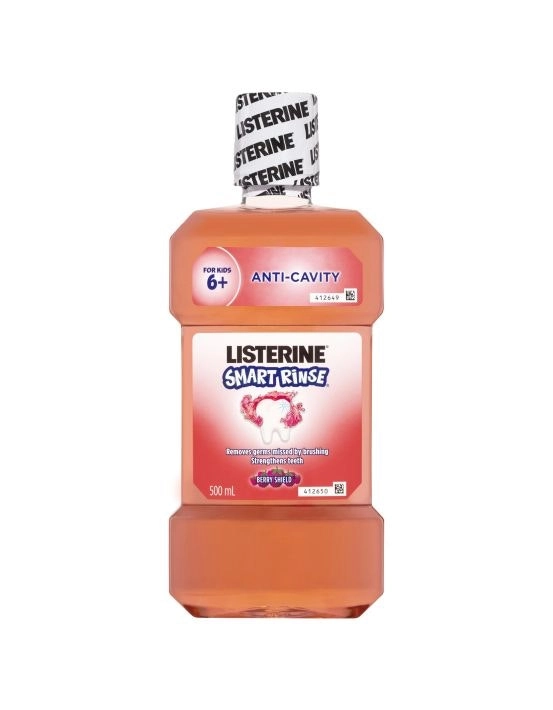 Listerine Mouthwash Smart Rinse Berry Shield 500mL