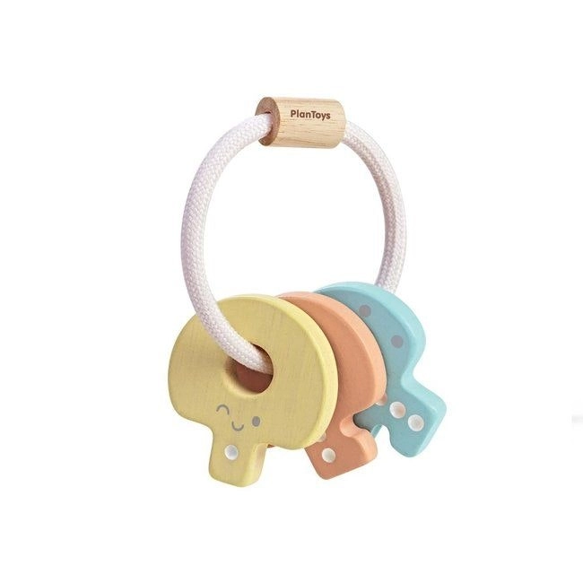 Plan Toys Key Rattle- Pastel