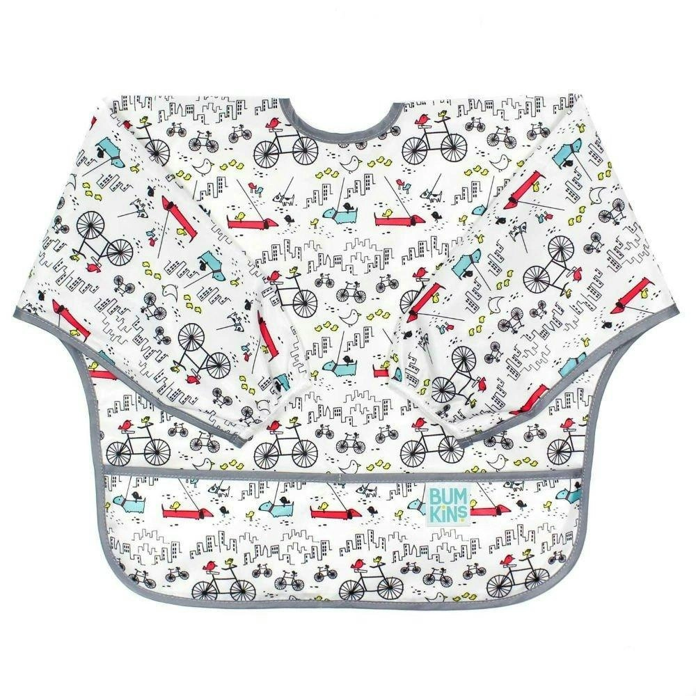 Bumkins Waterproof Sleeved Bib - Urban Bird