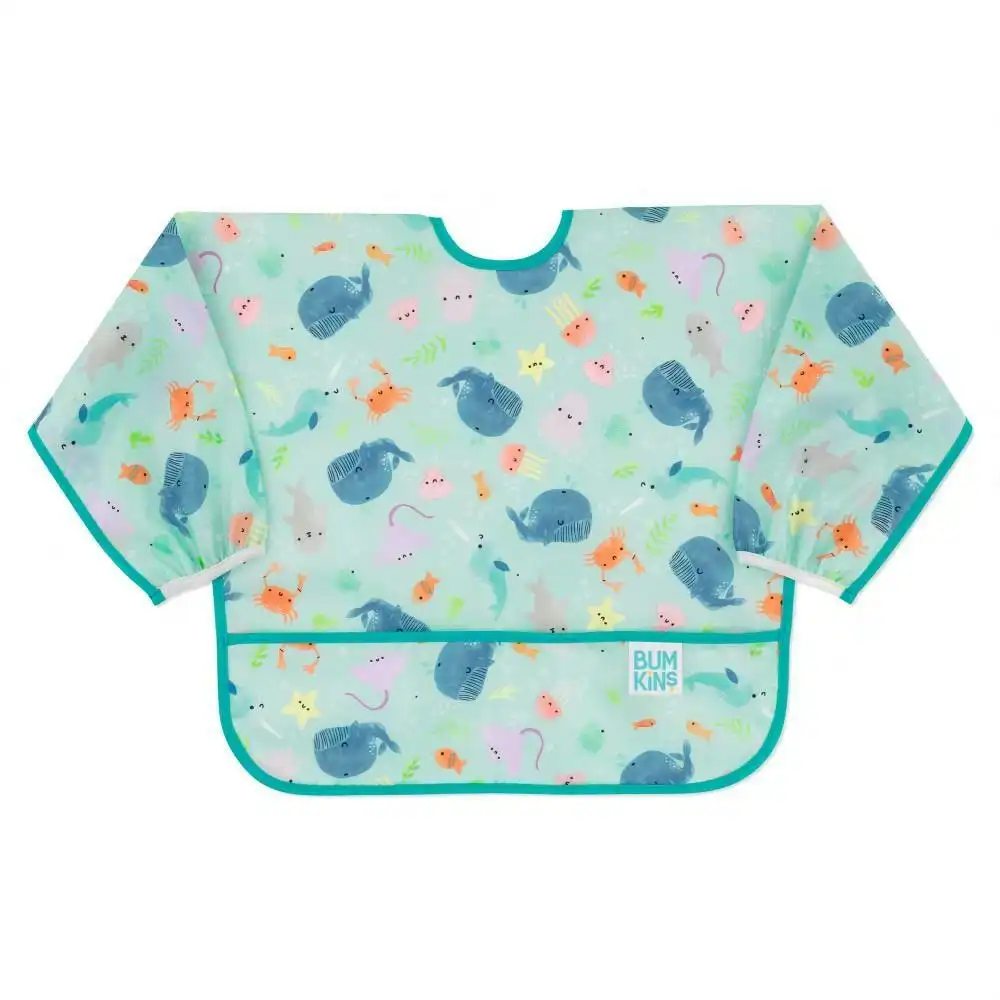 Bumkins Waterproof Sleeved Bib - Ocean Life