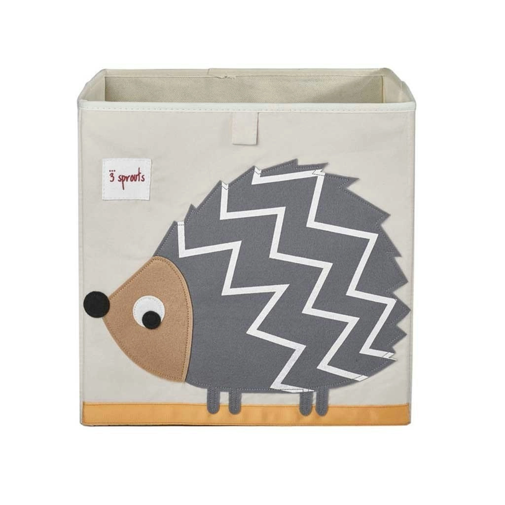 3 Sprouts Storage Box - Grey Hedgehog