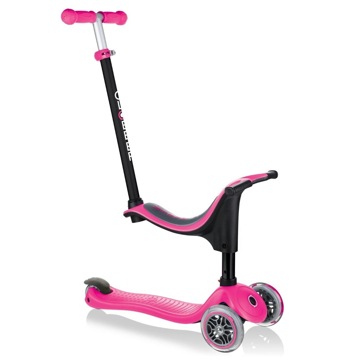 Globber Go Up Sporty Convertible Scooter - Deep Pink