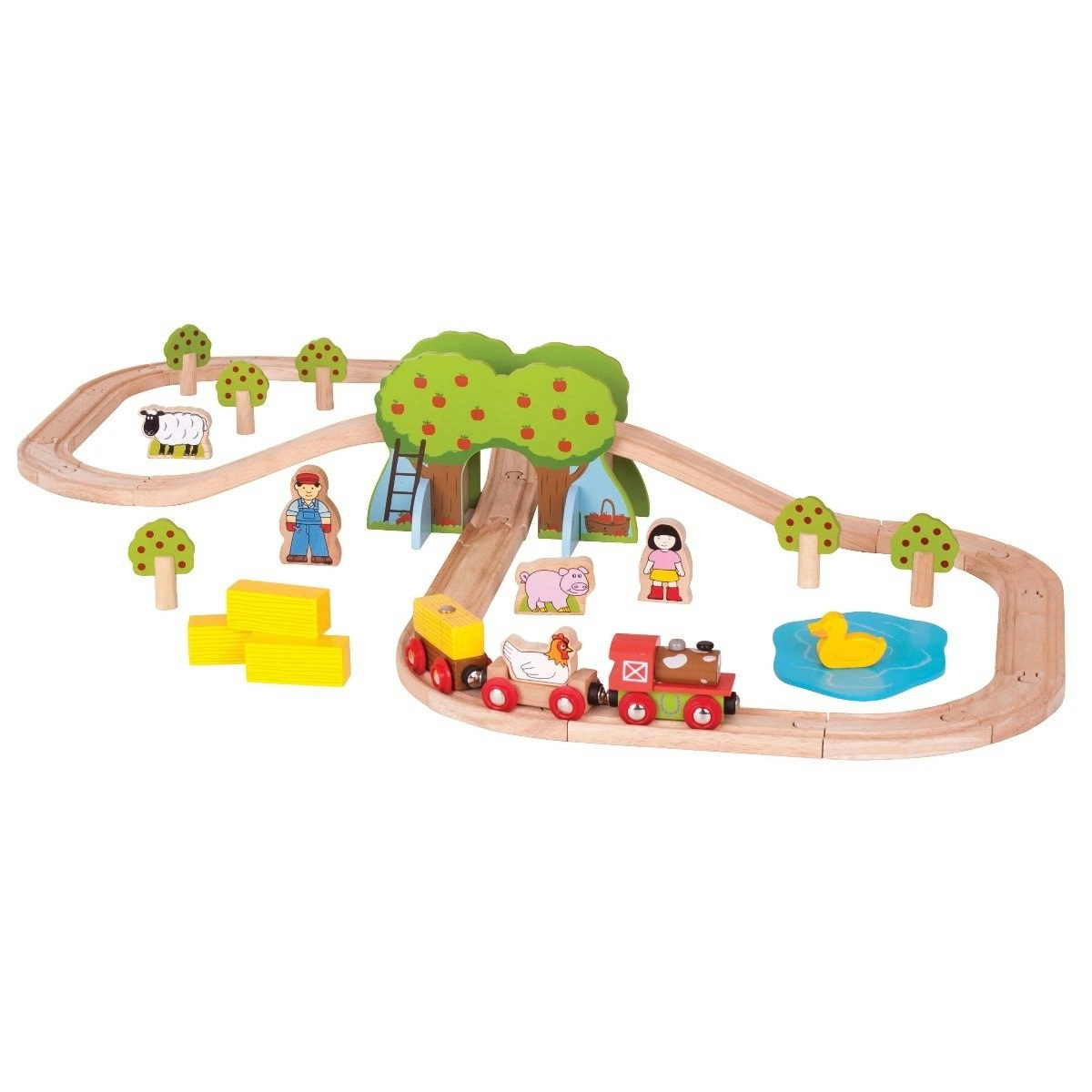 Bigjigs Rail Farm Train Set