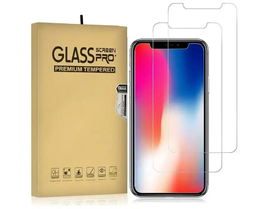 2-PACK For iPhone X & XS Tempered GLASS Screen Protector