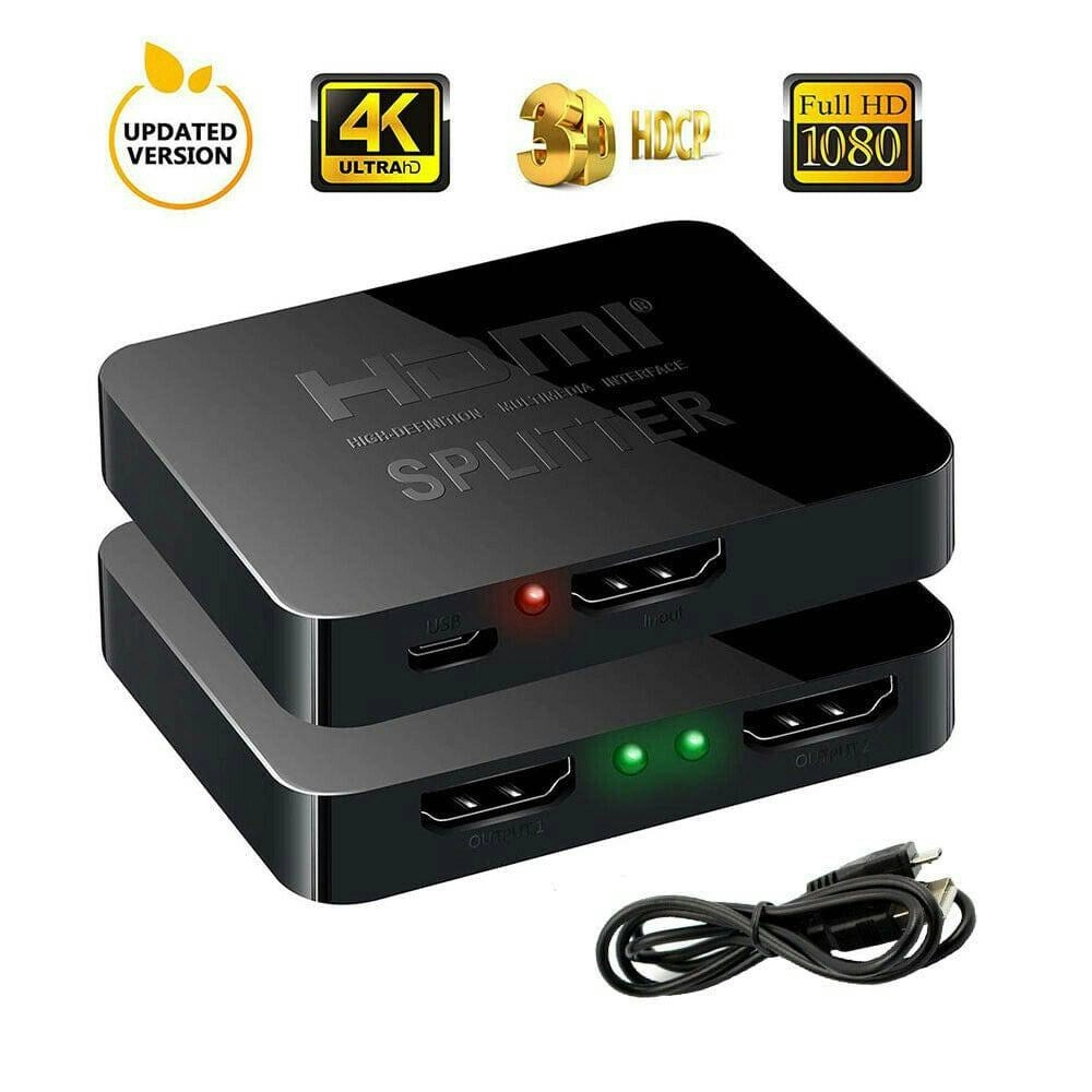 HDMI Splitter 1 in 2 Foxtel 4k 1080p Full HD TV DVD PC Video Duplicator