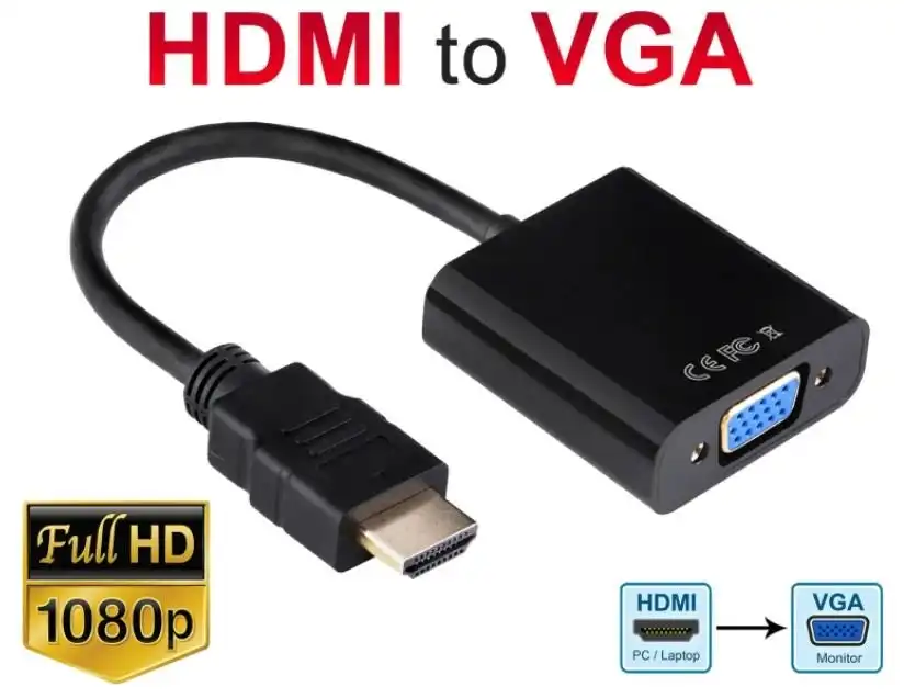 HDMI Male to VGA Female 1080p Adapter Video Cable Converter