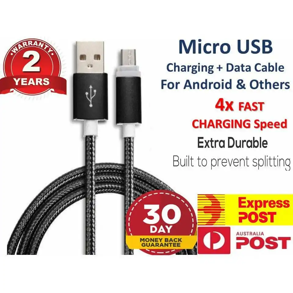 [3 Pack]  Micro USB Data Sync Charger Cable Cord Android Samsung Galaxy S7 S6 S5 S4 Sony LG G4 G3