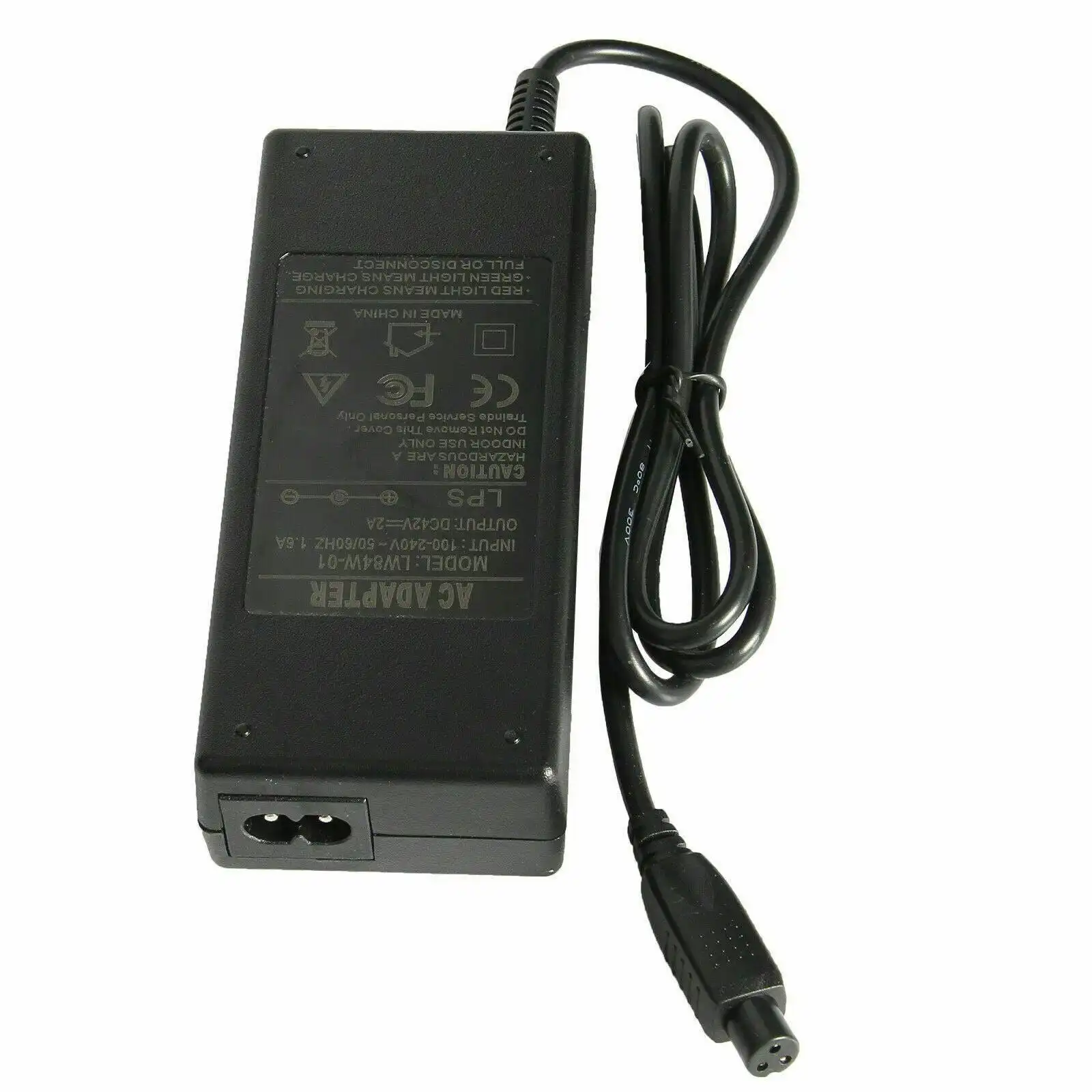 3 pin Charger Ac Adapter For Hoverboard Segway Electric Scooter 42V 2000mA CC
