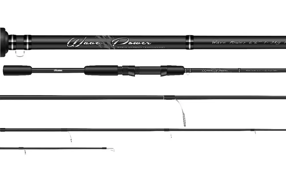 6ft Okuma Wave Power 3-6kg Spin Rod - 2 Piece Spinning Fishing Rod