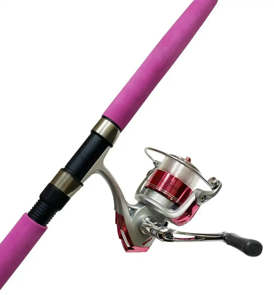 Okuma Fin-Chaser Spin Fishing Rod and Reel Combo, 2 Piece, 6'6