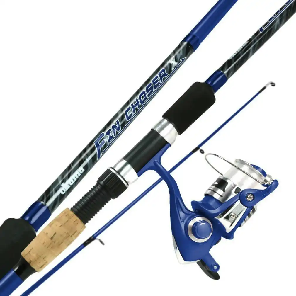 Blue 6'6 Okuma Fin Chaser X Fishing Rod and Reel Combo