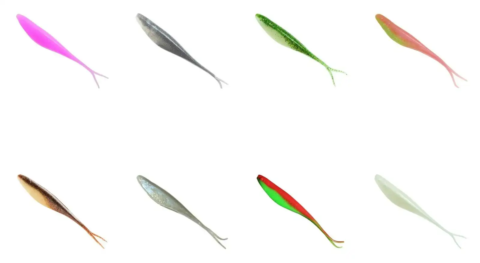 8 Pack of Tsunami 5 Inch Split Tail Shads Scented Soft Plastic Lures - Sand  Eel, Hooked Online