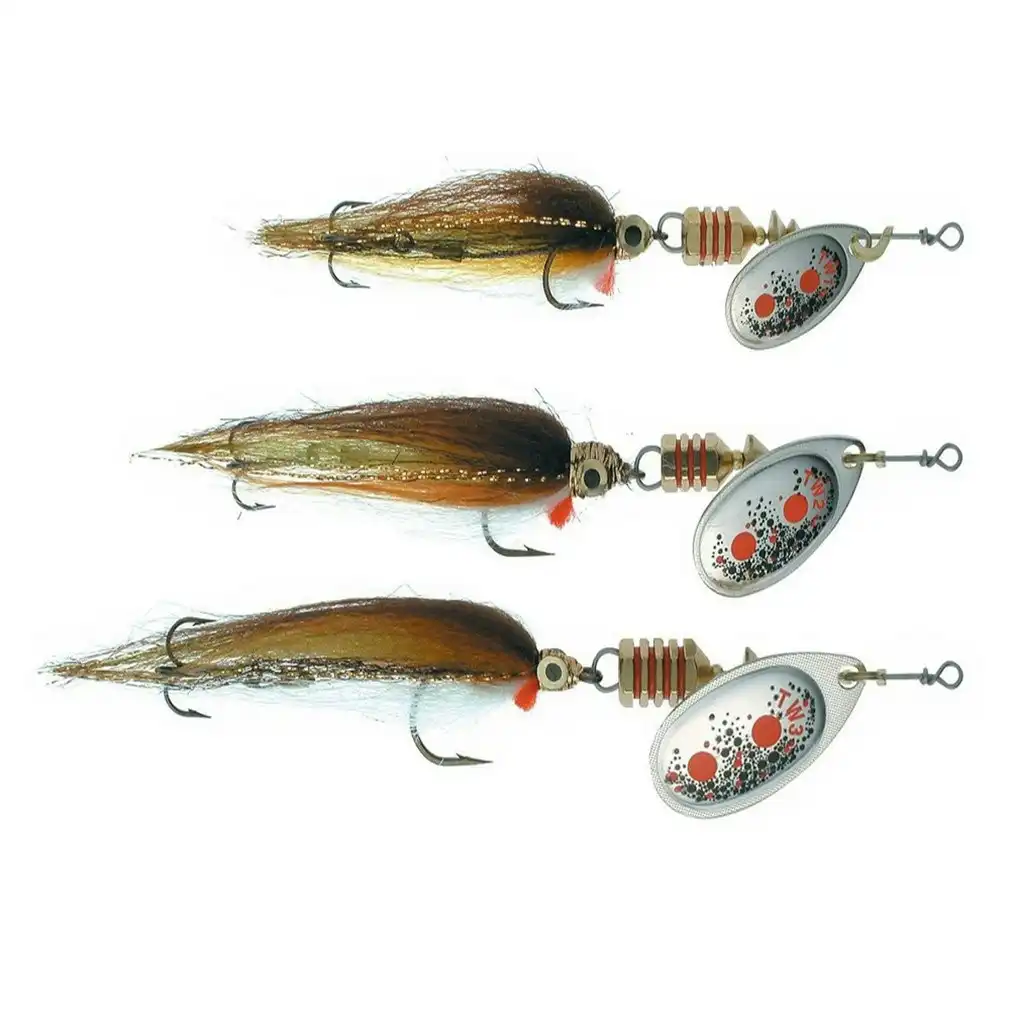 Mepps Lures Aglia TW Streamer Spinner - Silver Spinnerbait Lure