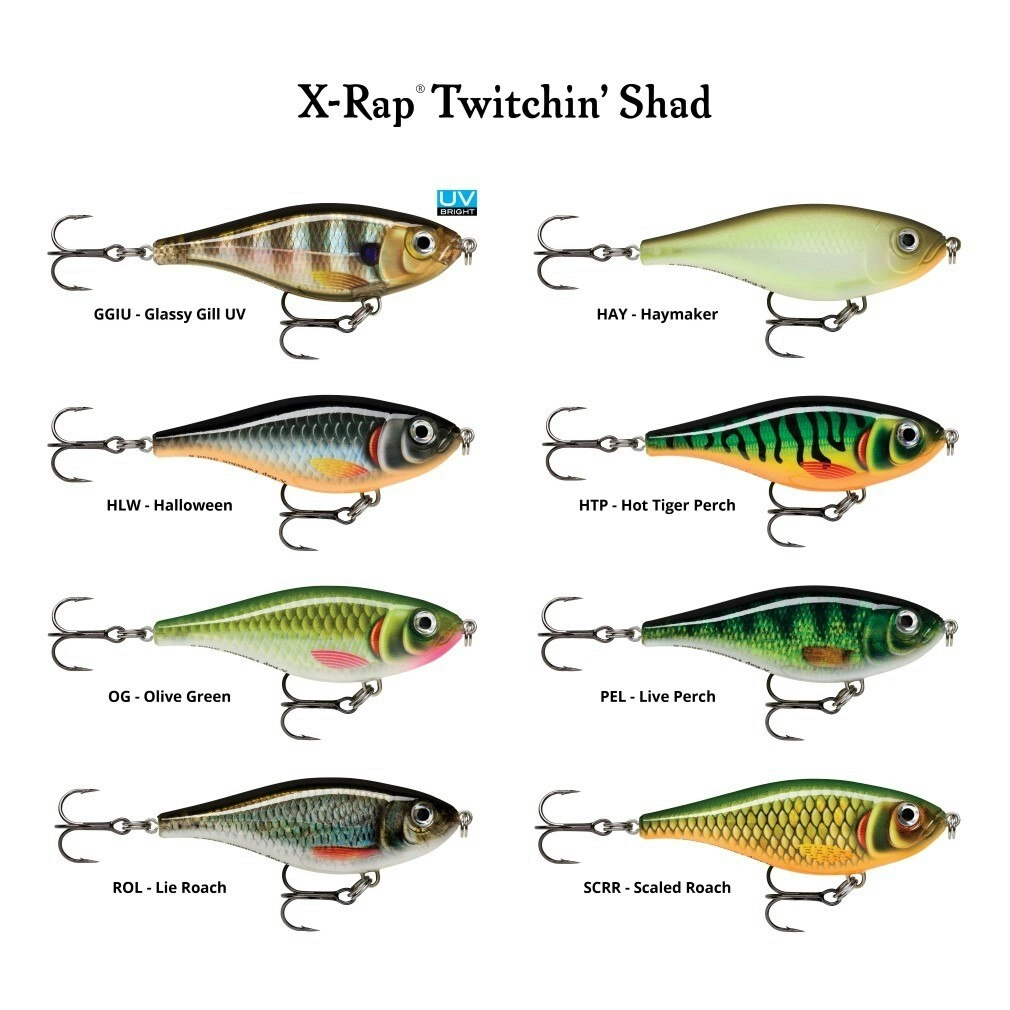 8cm Rapala X-Rap Twitchin' Shad Slow Sinking Glidebait/Twitchbait Fishing Lure