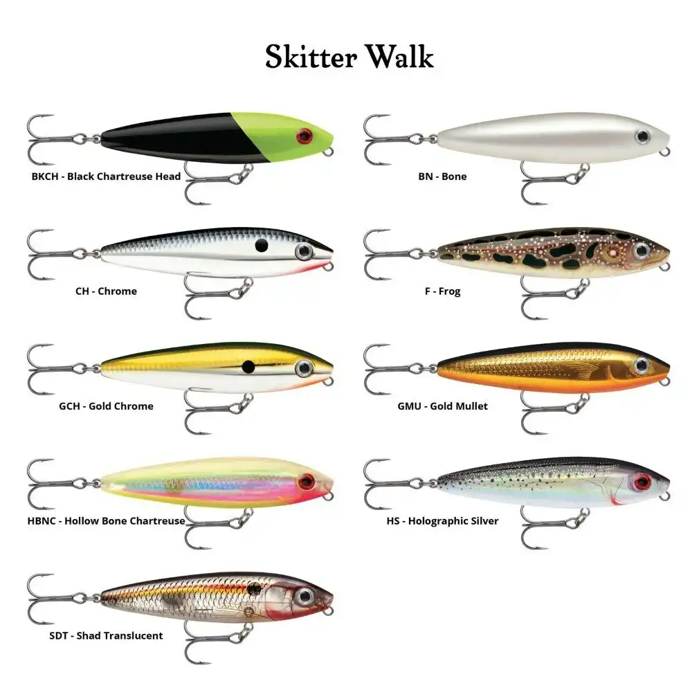 11cm Rapala Skitter Walk Topwater Hard Body Fishing Lure