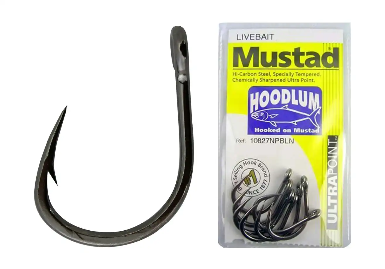 Mustad (Long Baitholder ) Fishing Hooks Single Packet 92647NPBLN