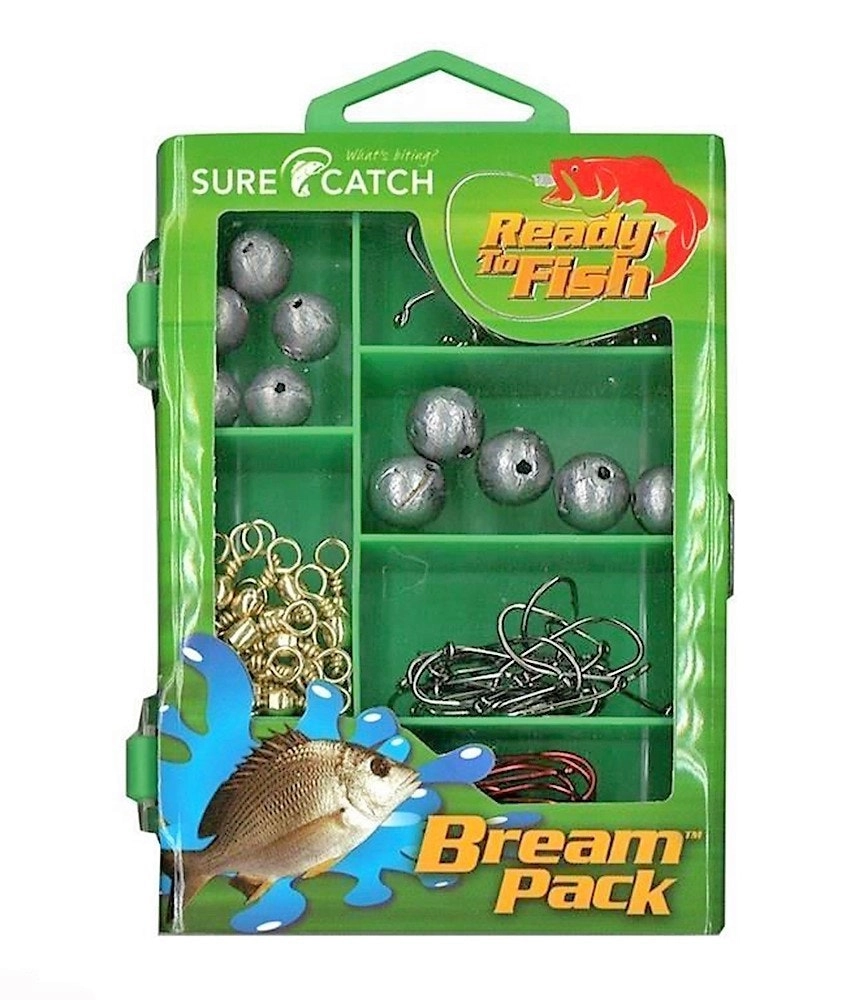 Surecatch 130pc Bream Pack In Fishing Tackle Box - Tackle Kit