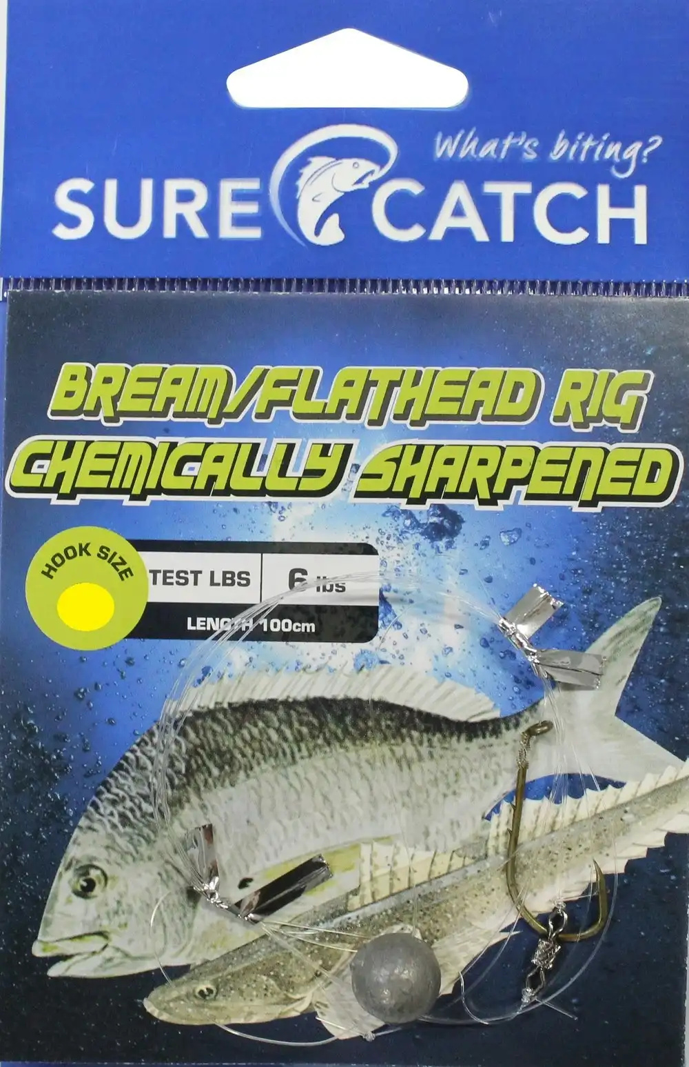 Surecatch Pre-Tied Bream/Flathead Fishing Rig with Chemically Sharpened Hook