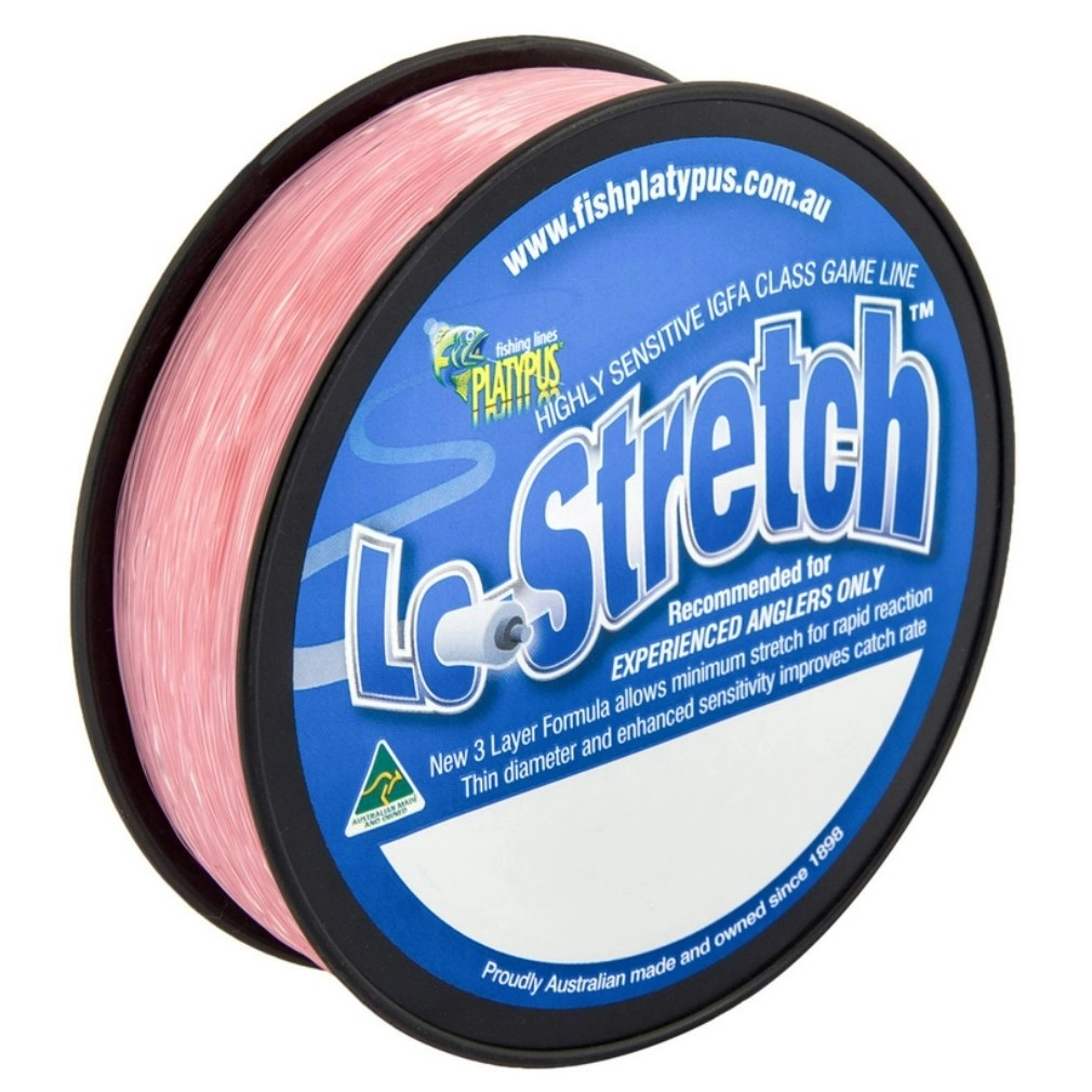 300m Spool of Pink Platypus Lo-Stretch Mono Fishing Line -IGFA Monofilament Line