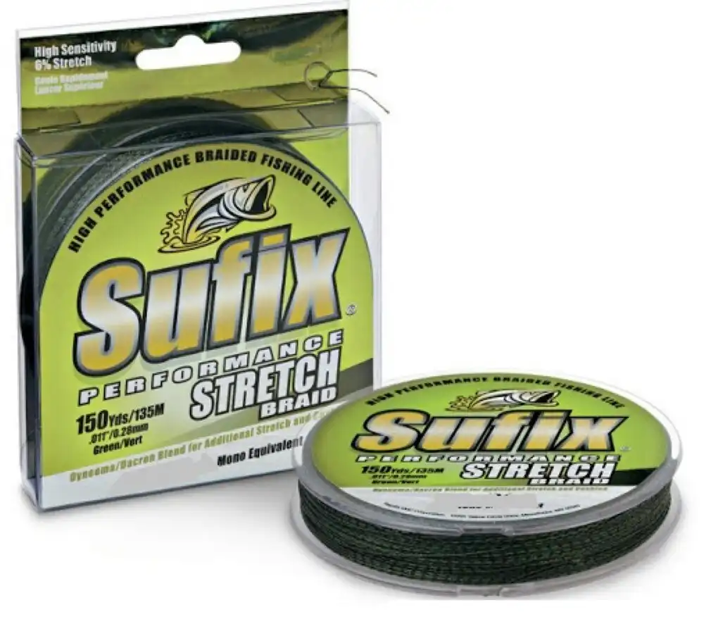 135m Spool of 65lb Green Sufix Performance Stretch Braided Fishing Line