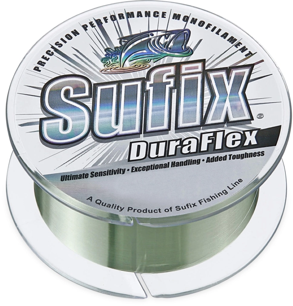 300m Spool of Lo Vis Green Sufix Duraflex G2 Monofilament Fishing Line