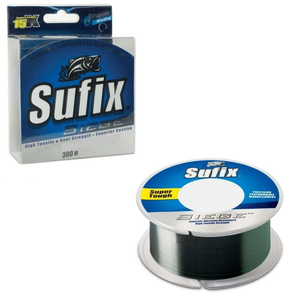 300m Spool of Sufix Siege Low Vis Green Monofilament Fishing Line