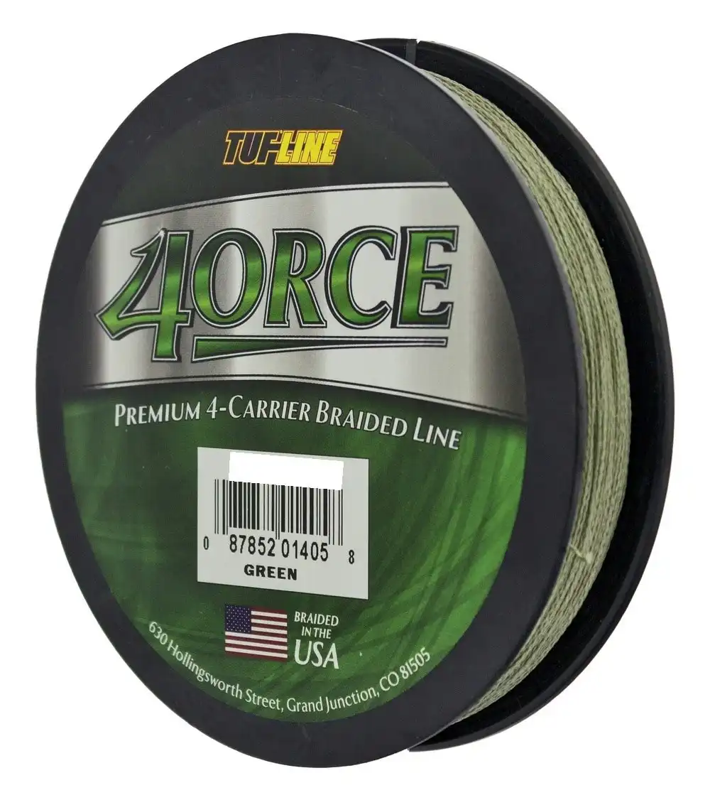 300yd Spool of Green Tuf-Line 4Orce 4 Carrier Braided Fishing Line