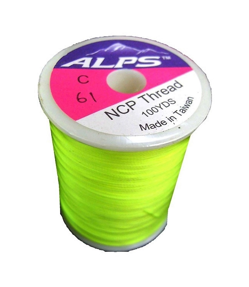 Alps 100yds of Lumin Green Rod Wrapping Thread - Size C (0.2mm) Rod Binding Cotton