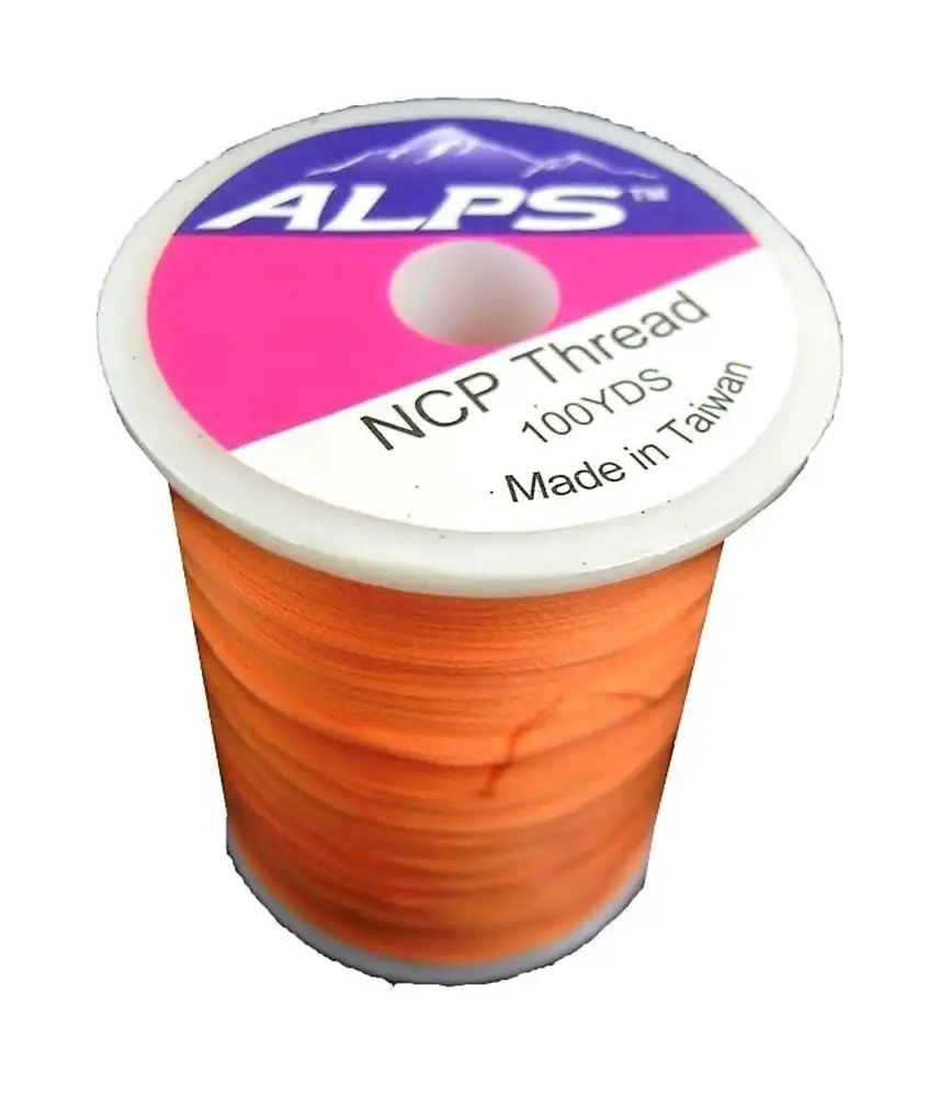 Alps 100yds of Orange Rod Wrapping Thread - Size A (0.15mm) Rod Binding Cotton