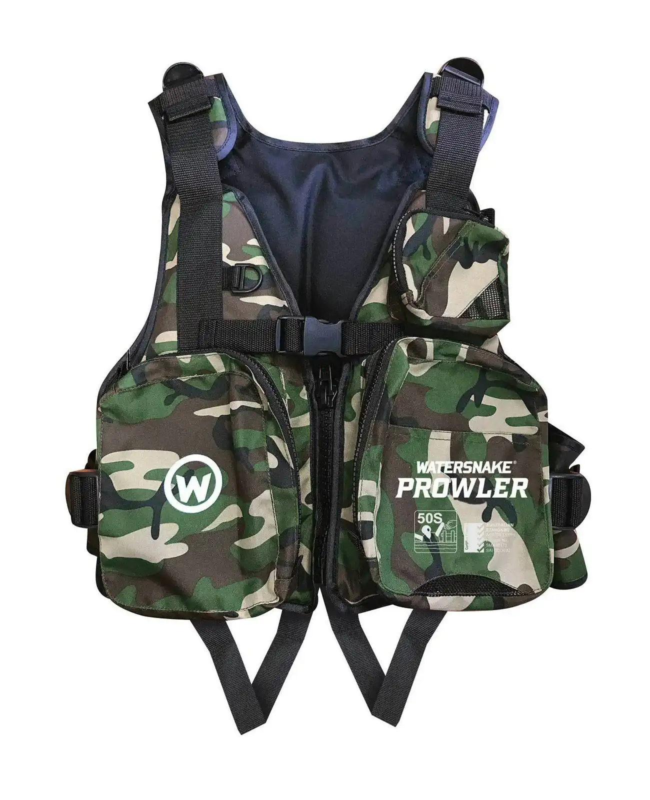 Watersnake Prowler Camo Adult Life Jacket - Level 50S PFD