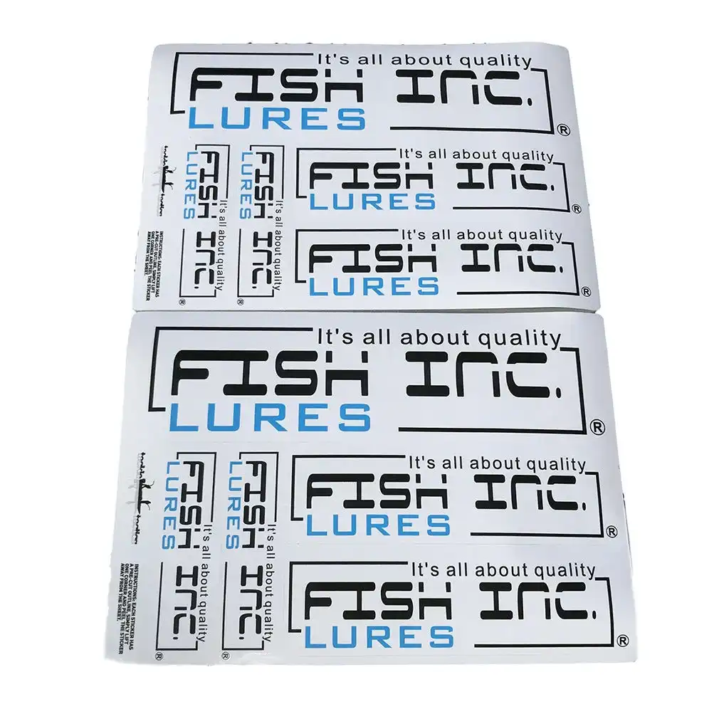 Team Fish Inc. Lures Sticker Pack - 14 Assorted Fishing Stickers