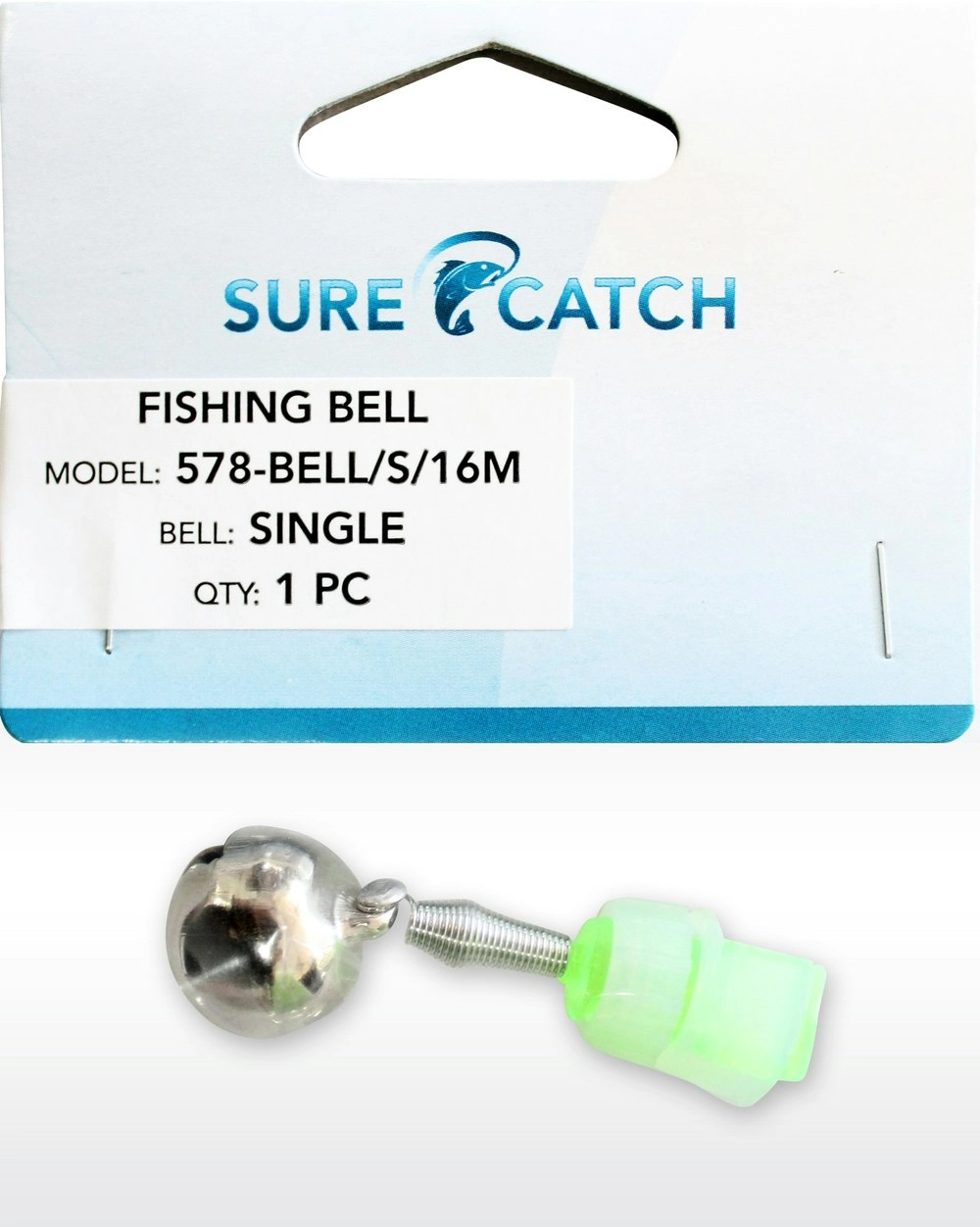 Surecatch Single Fishing Rod Bell with Luminous Attachment For Night Use