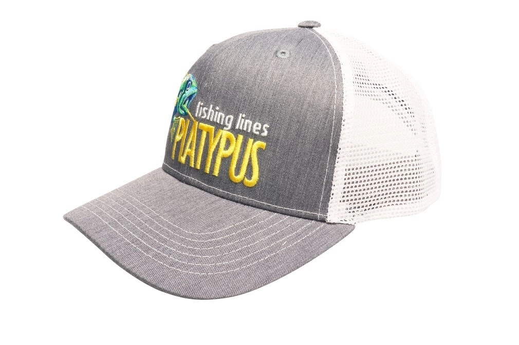 Platypus Fishing Lines Heather Grey/White Premium Trucker Cap