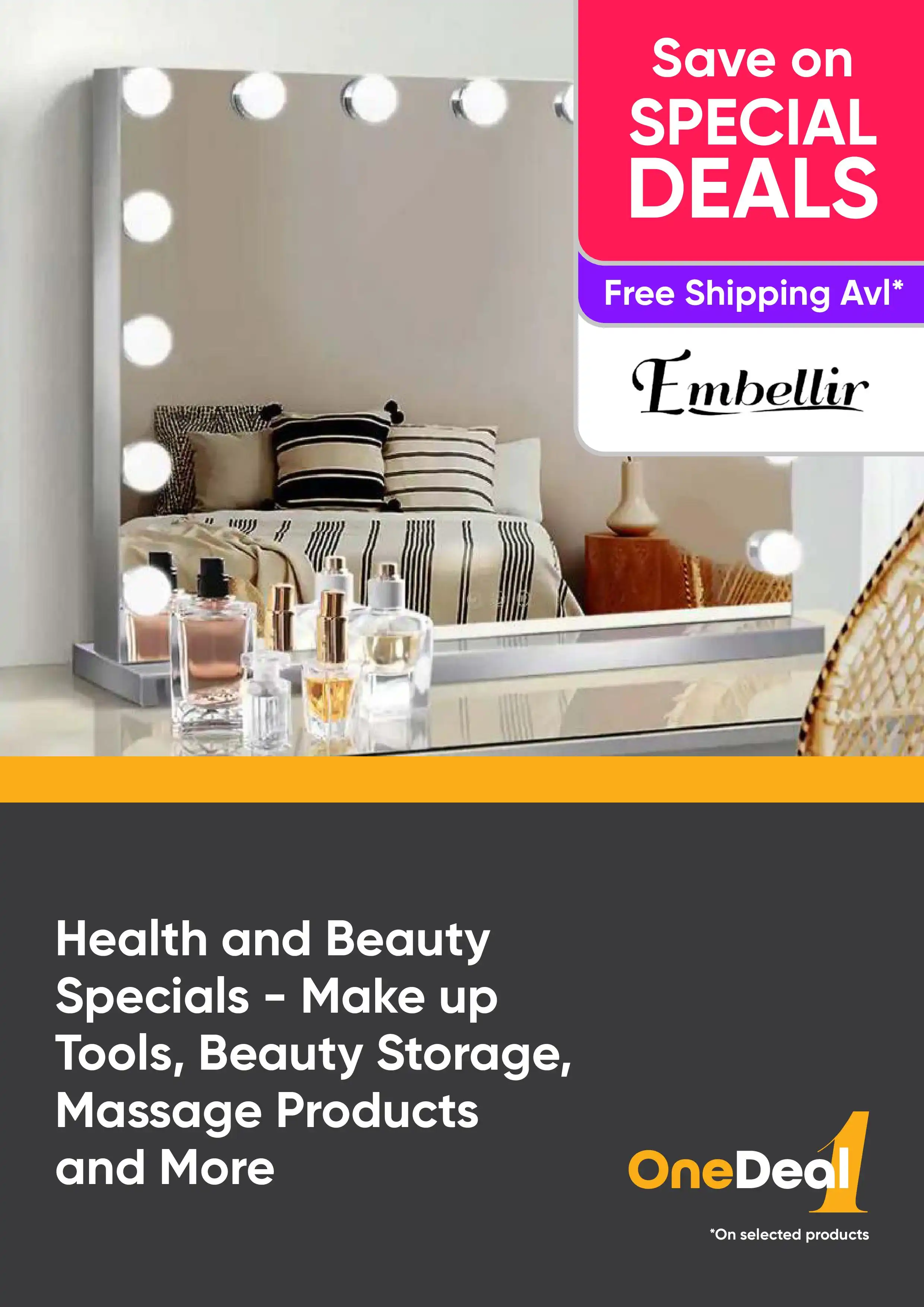 Health and Beauty Specials - Make Up Tools, Beauty Storage, Massage Products and More