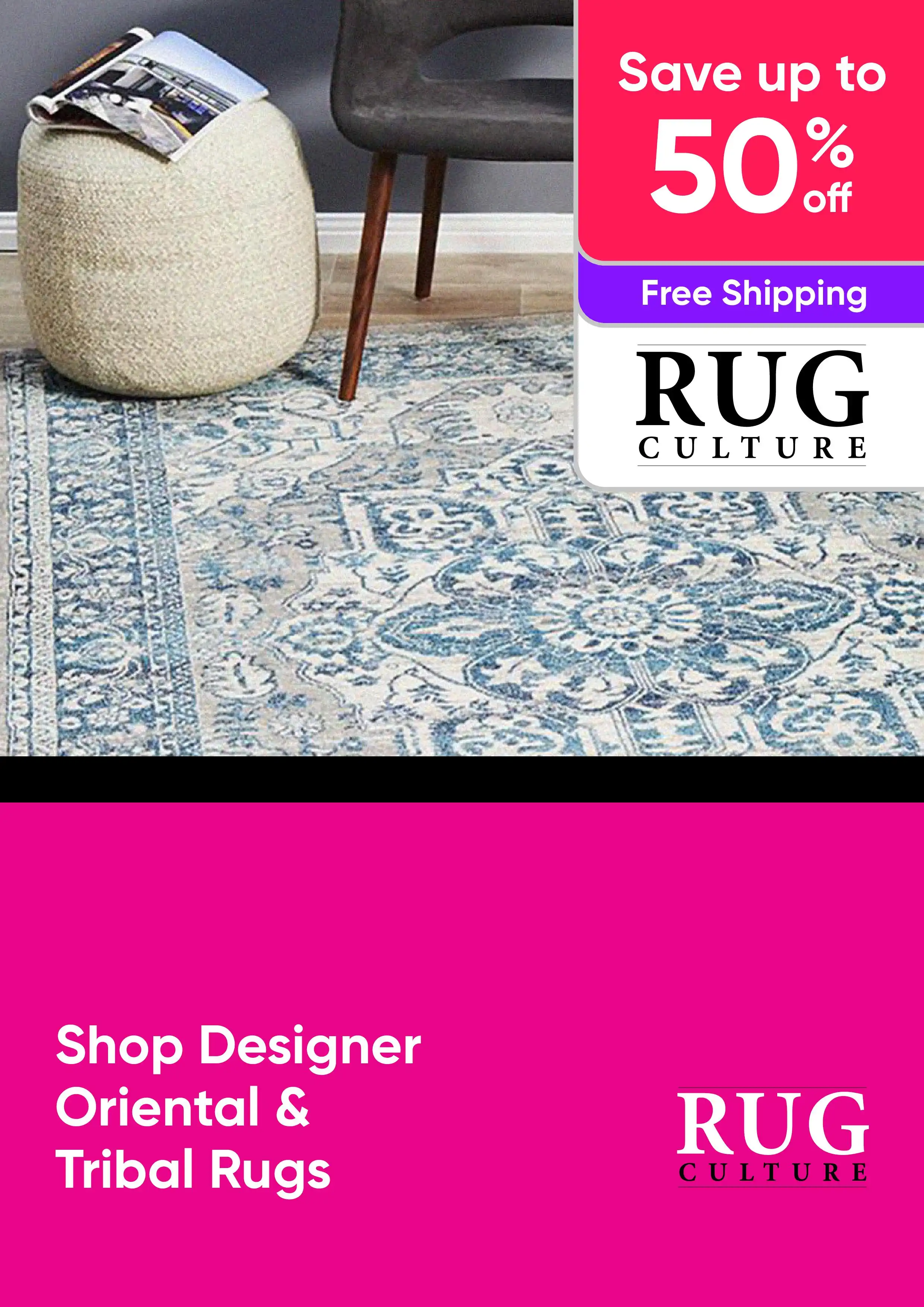 Shop Designer Oriental and Tribal Rugs - Up to 50% Off RRP and Free Shipping