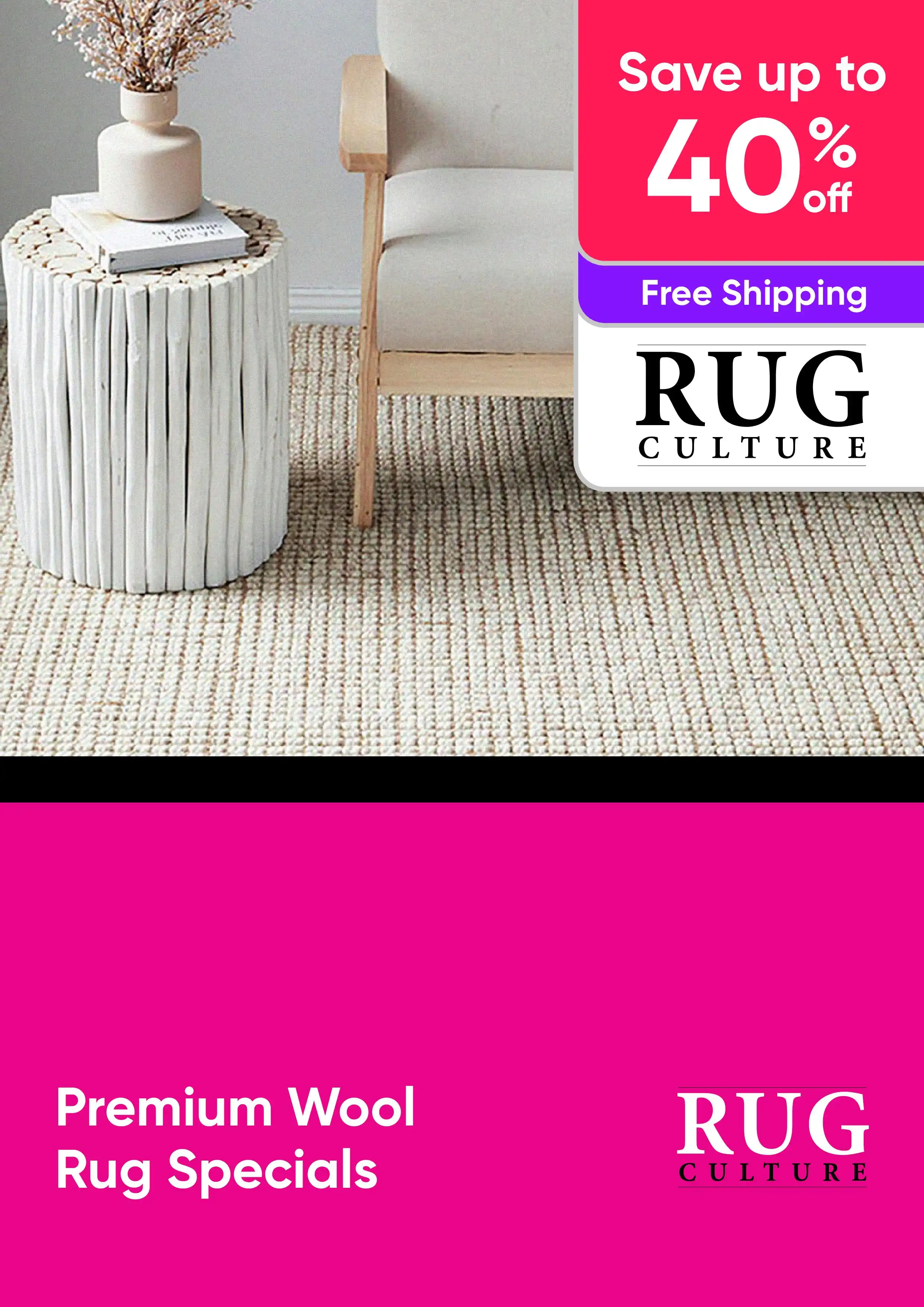 Premium Wool Rug Specials On Sale Now - Up to 40% Off and Free Shipping