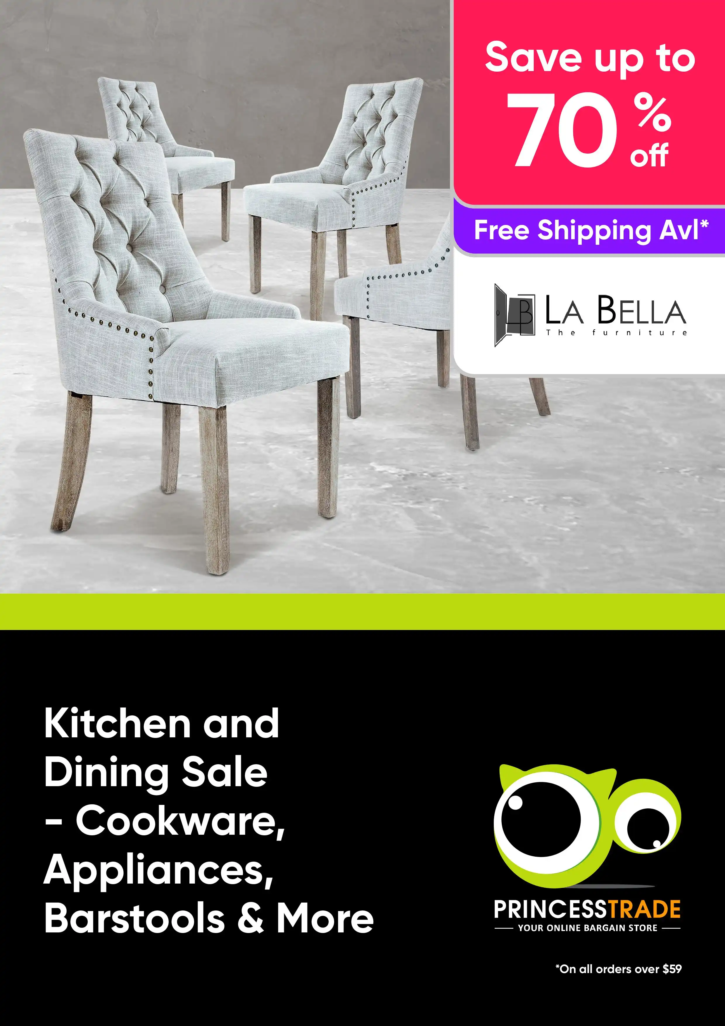 Kitchen and Dining Sale- Save Up To 70% Off Cookware, Appliances, Barstools & More