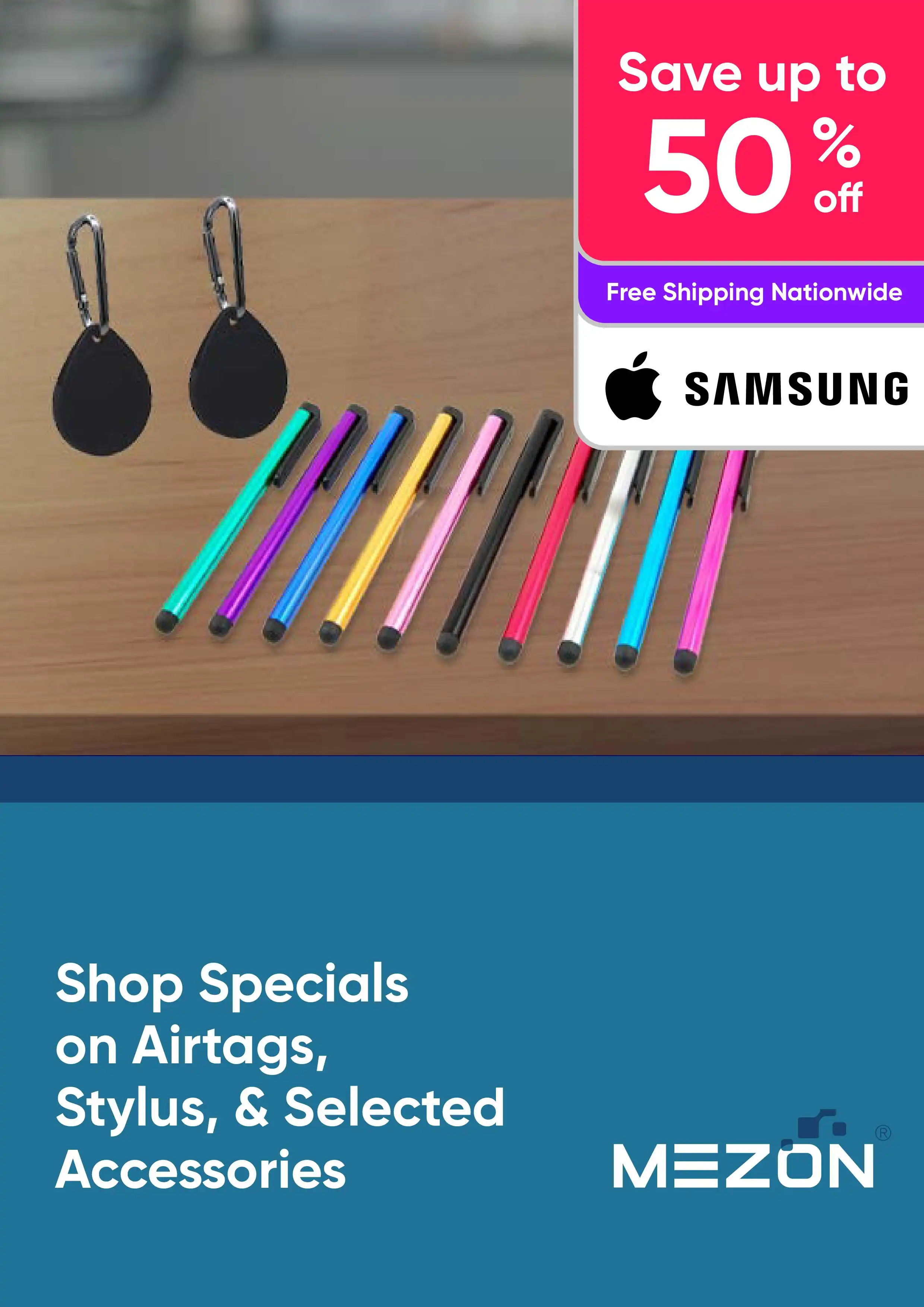 Shop Specials on Airtags, Stylus, & Selected Accessories - Save Up to 50% Off Apple, Samsung
