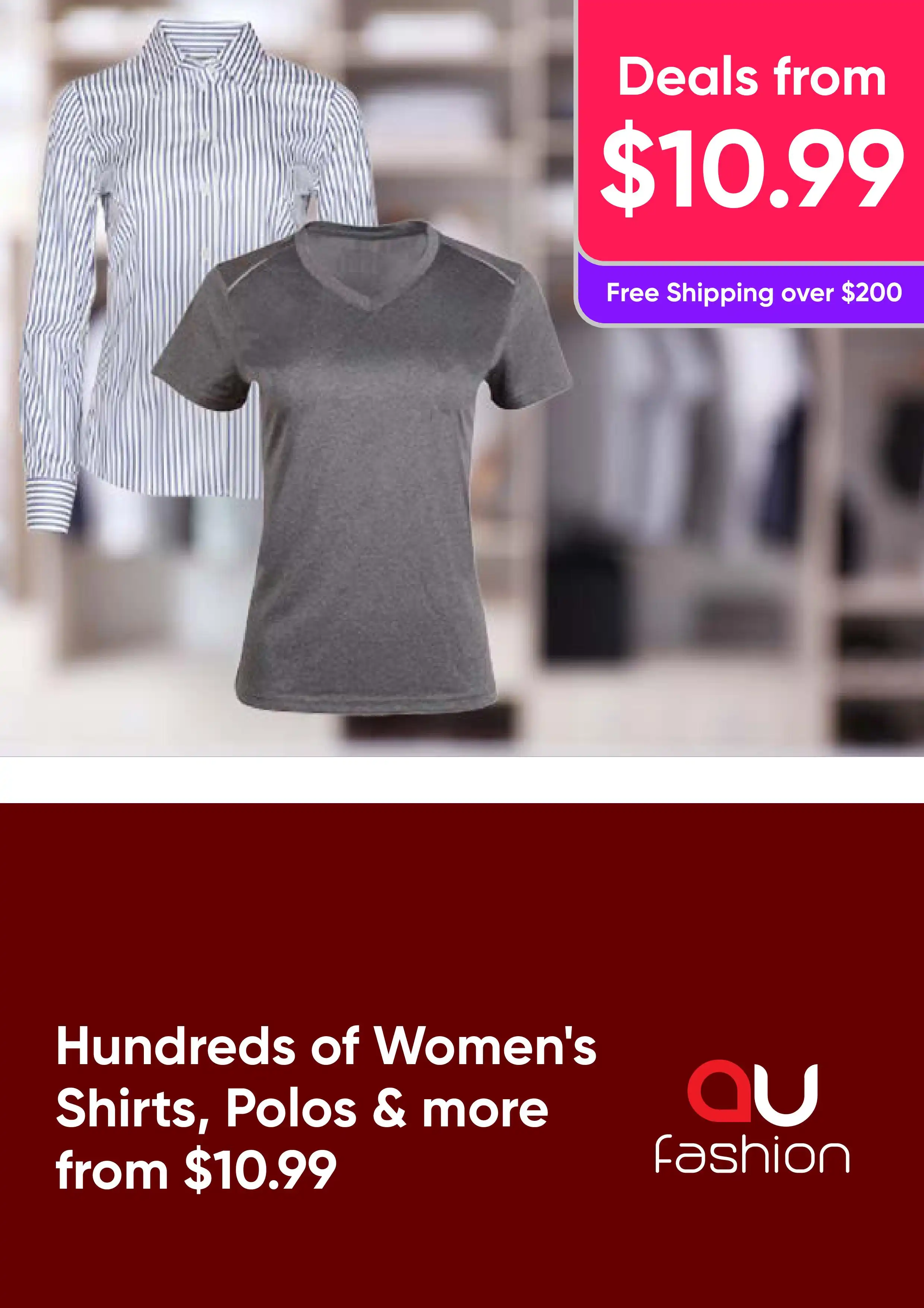 Hundreds of Womens Shirts, Polos & more from $10.99