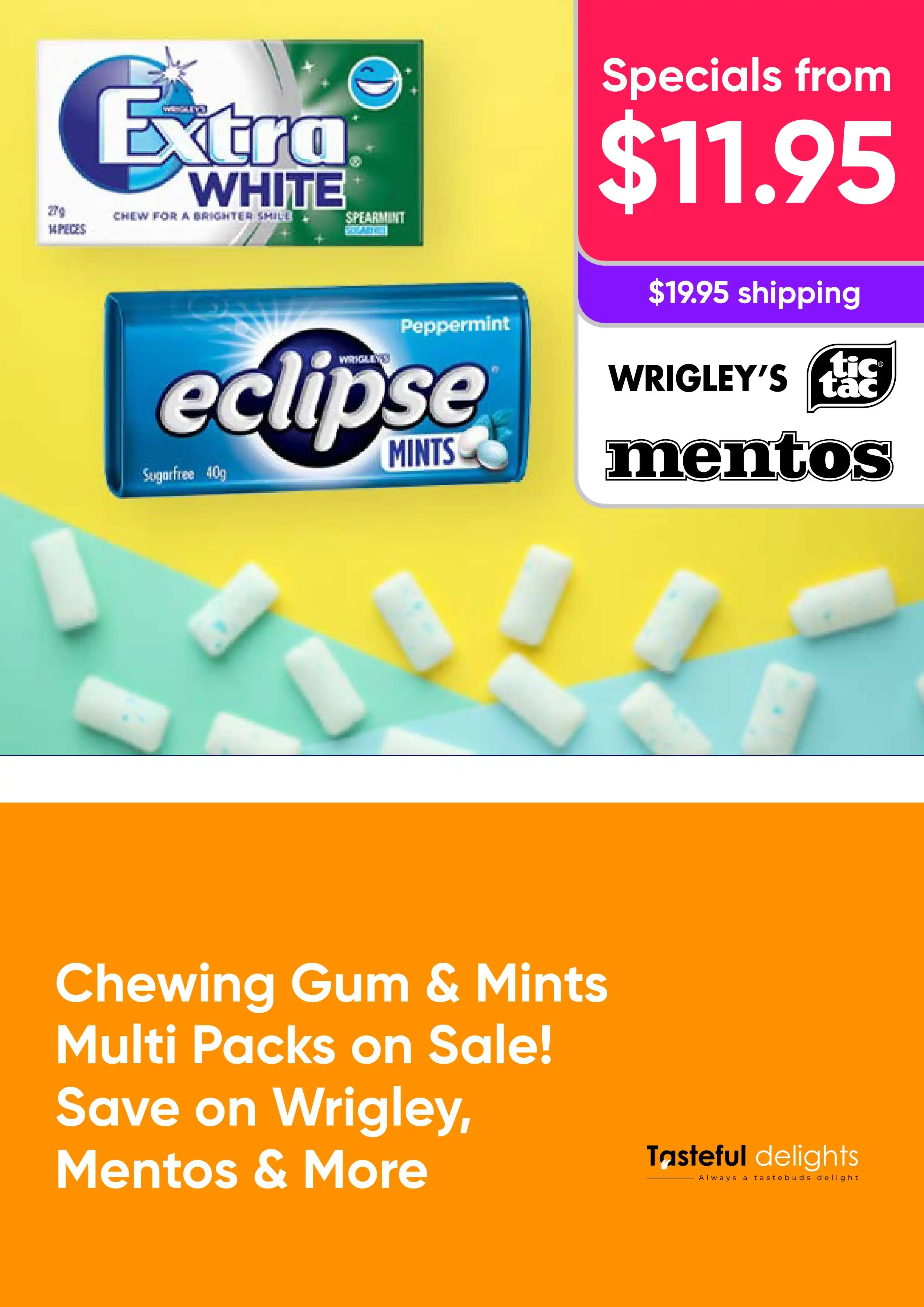 Chewing Gum & Mints in Multi packs Sale! Save on Wrigley, Mentos & More