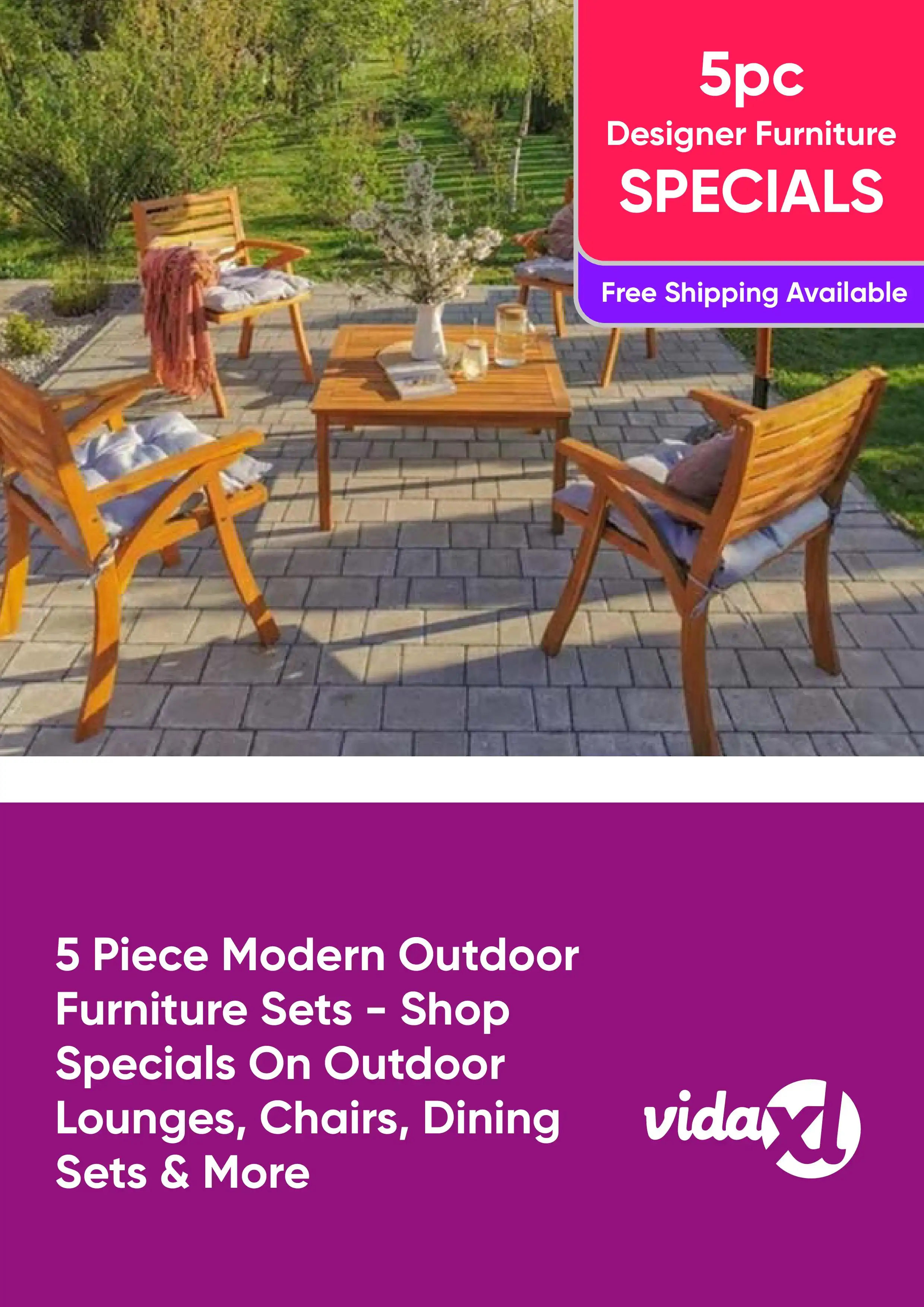 5 Piece Modern Outdoor Furniture Sets - Shop Specials On Outdoor Lounges, Chairs, Sets