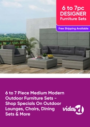 6 to 7 Piece Medium Modern Outdoor Furniture Sets - Shop Specials On Outdoor Lounges